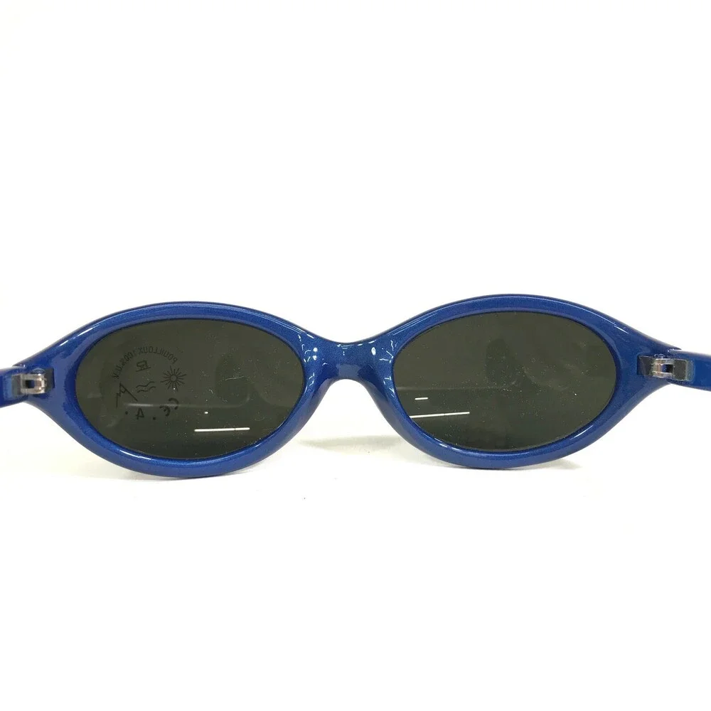Vuarnet Kids Sunglasses B400 Blue Round Frames with Black Lenses 50-20-110
